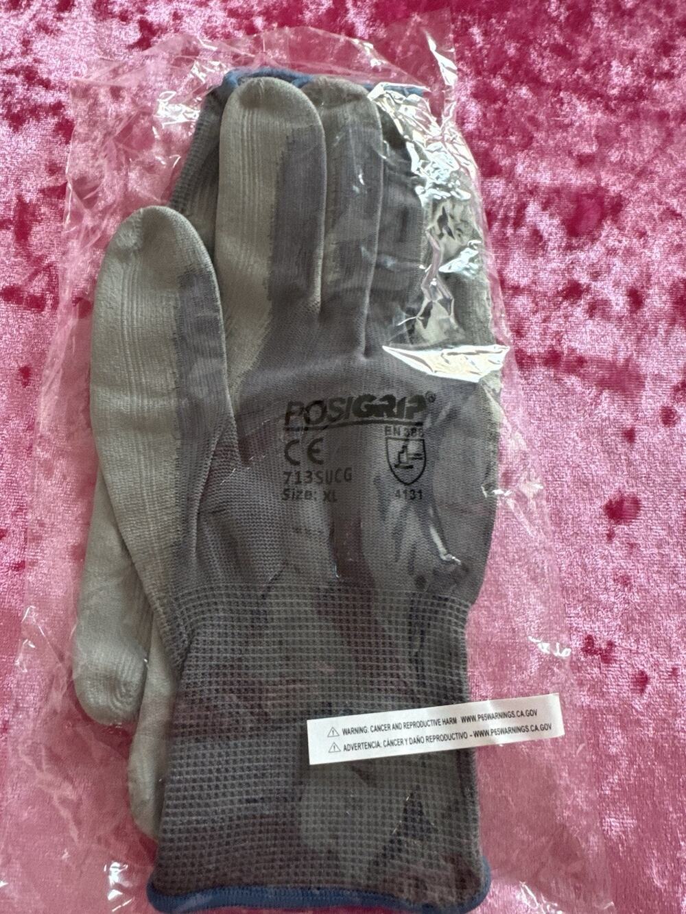 New Rosigrip Work Garden Gloves Size XL Gray